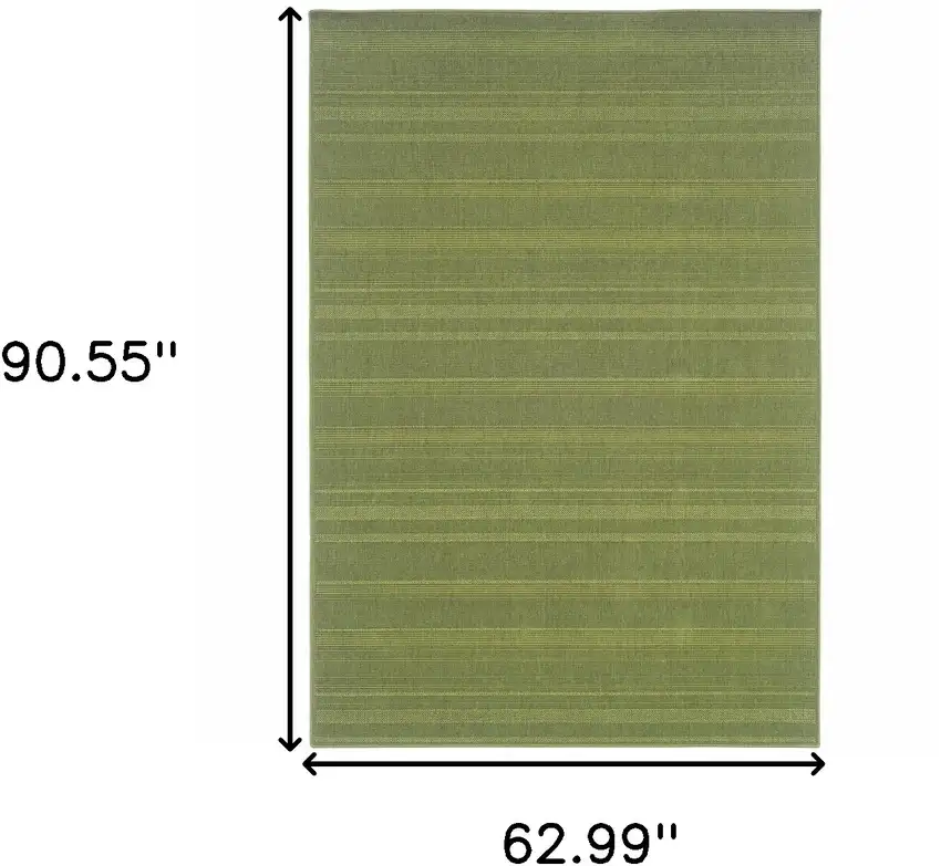 Green Stain Resistant Indoor Outdoor Area Rug Photo 5