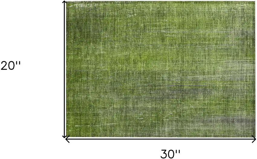 Green Striped Washable Non Skid Indoor Outdoor Area Rug Photo 3