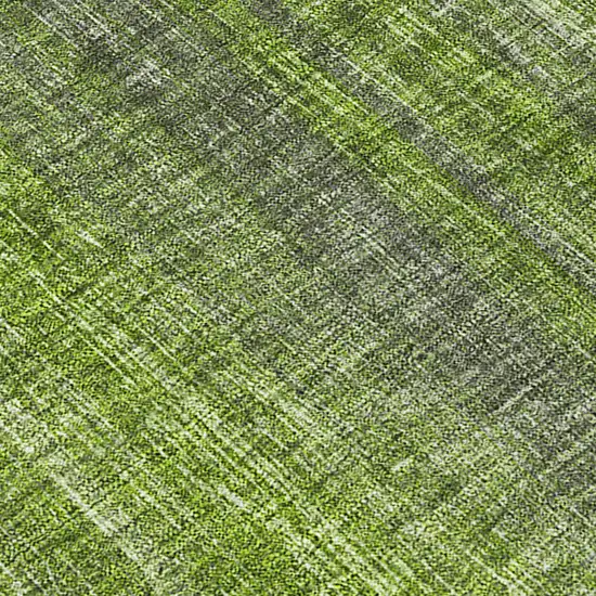Green Striped Washable Non Skid Indoor Outdoor Area Rug Photo 8