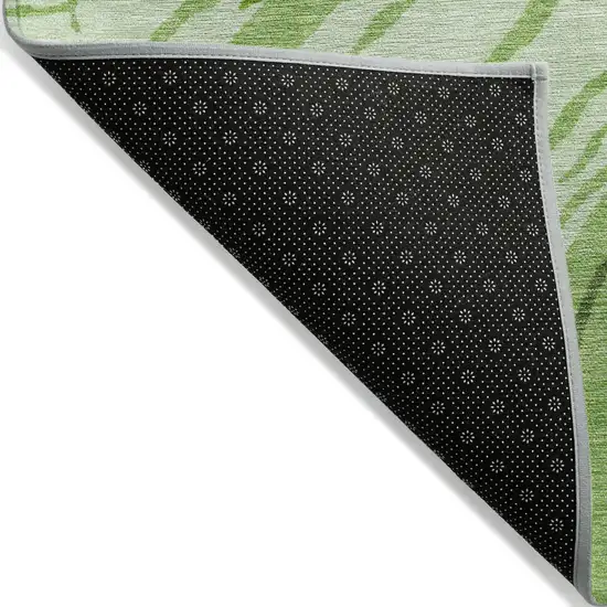 Green Teal Blue And Purple Abstract Washable Indoor Outdoor Area Rug Photo 4