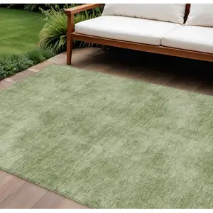 Photo of Green Washable Indoor Outdoor Area Rug