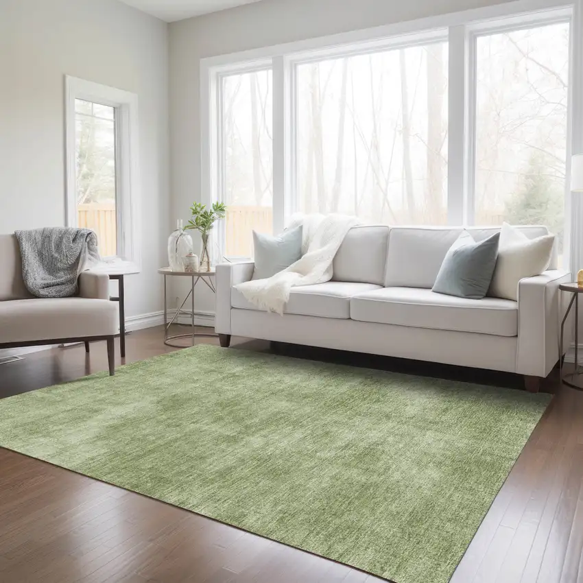 Green Washable Indoor Outdoor Area Rug Photo 9