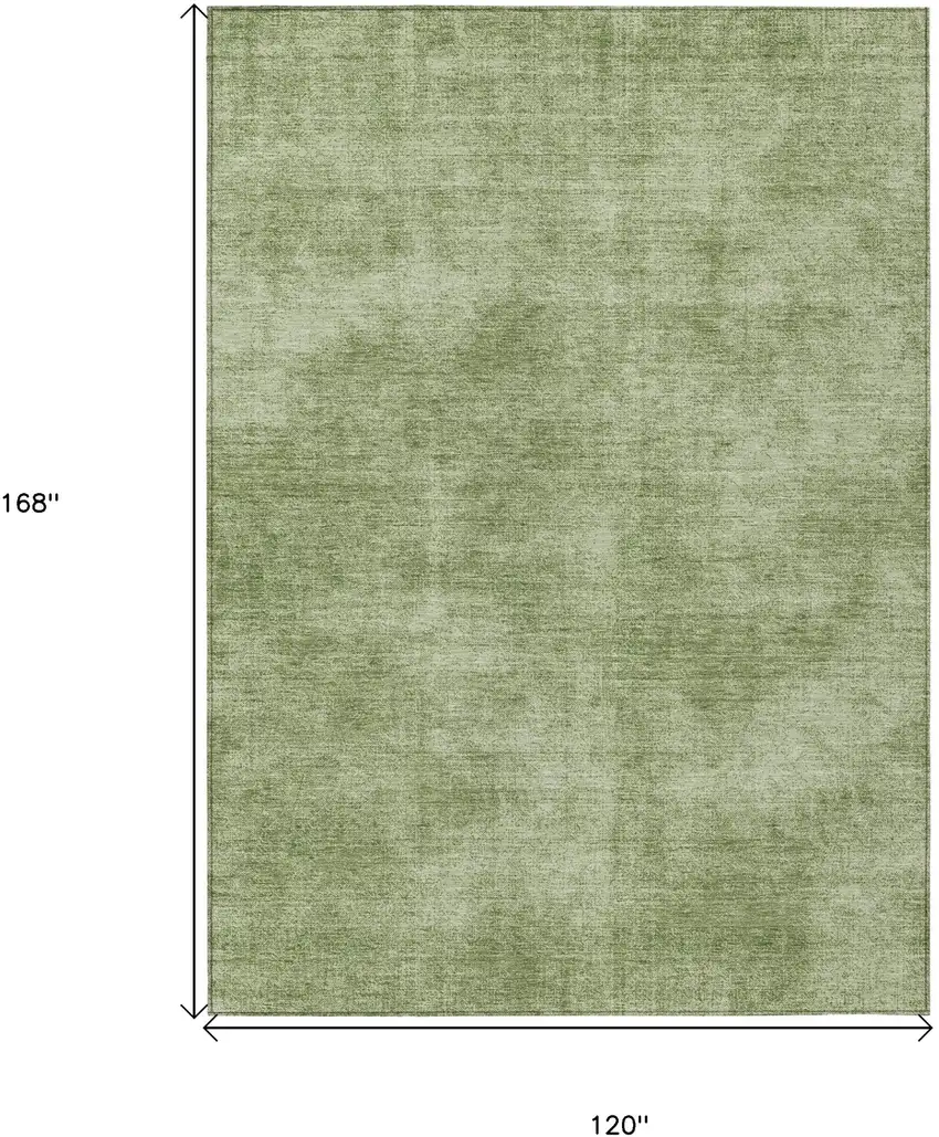 Green Washable Indoor Outdoor Area Rug Photo 3