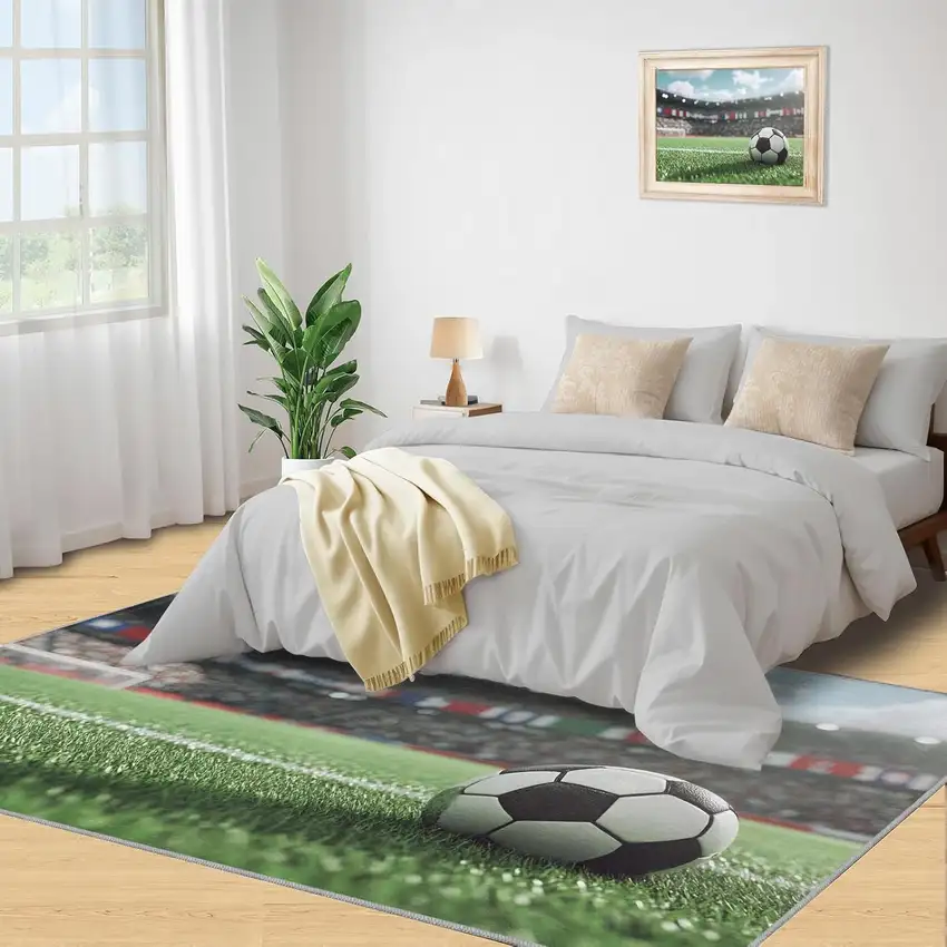 Green White And Black Abstract Area Rug Photo 1