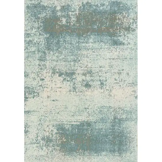 Green White And Gray Abstract Washable Area Rug With UV Protection Photo 4