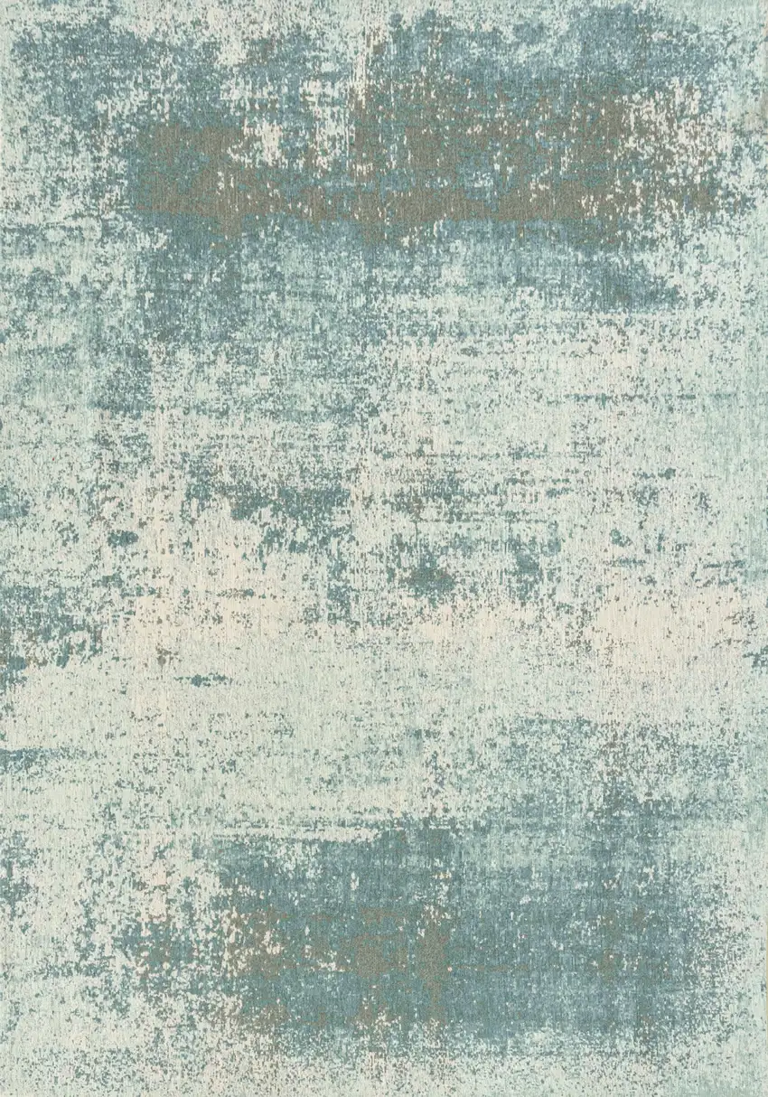 Green White And Gray Abstract Washable Area Rug With UV Protection Photo 4