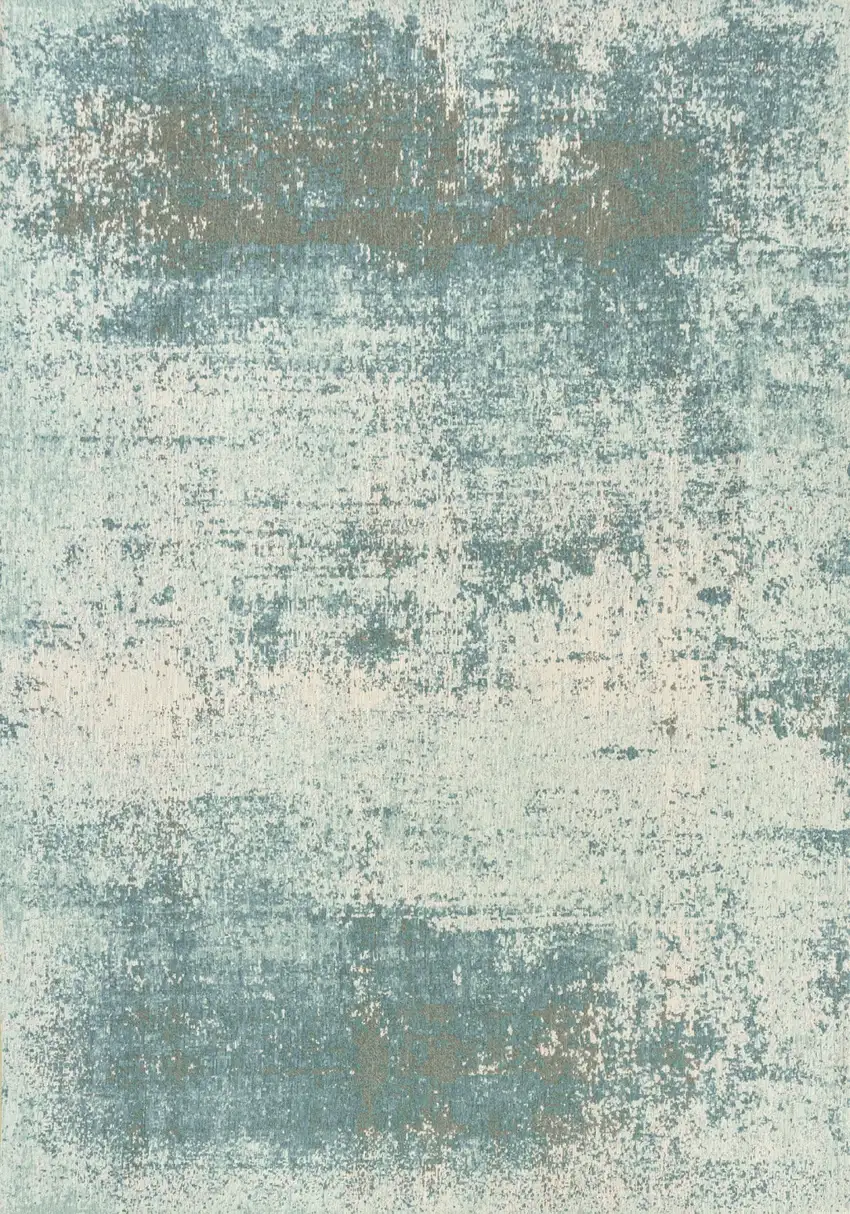 Green White And Gray Abstract Washable Area Rug With UV Protection Photo 1