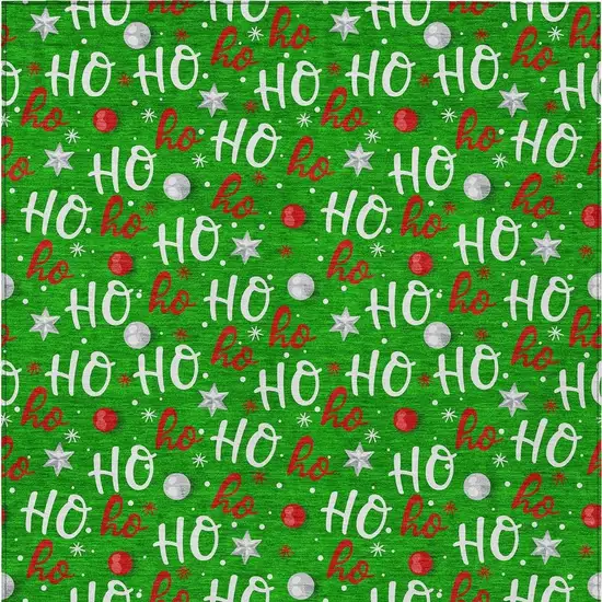 Green White And Red Polka Dot Washable Indoor Outdoor Area Rug Photo 4