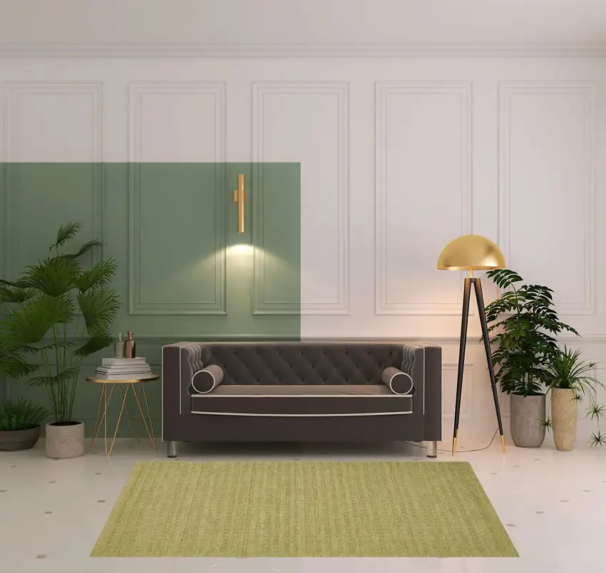 Green Wool Area Rug Photo 1