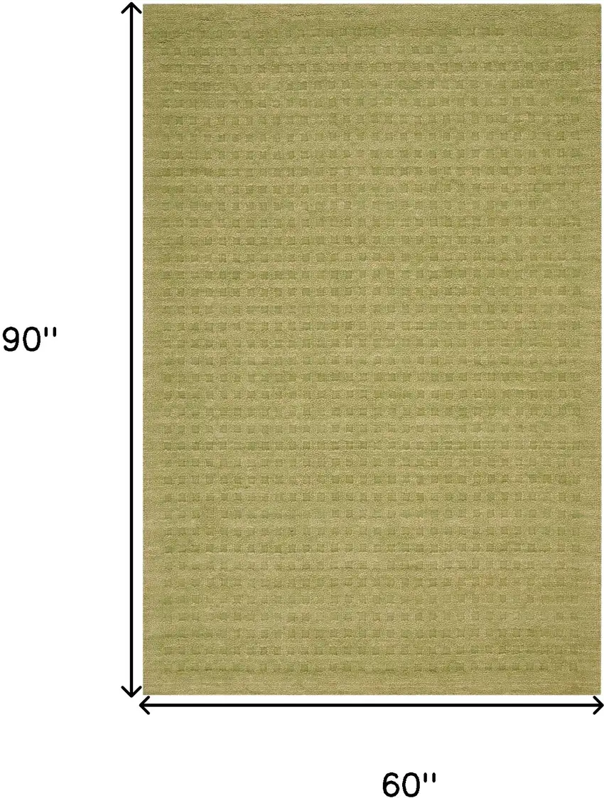 Green Wool Area Rug Photo 3