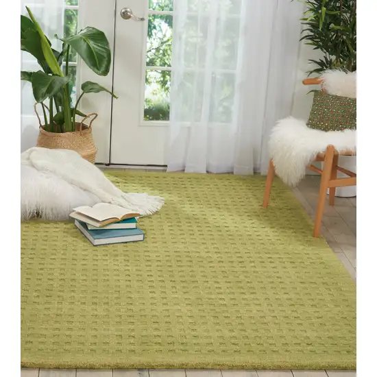 Green Wool Area Rug Photo 5