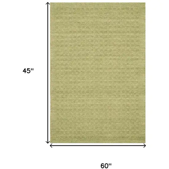 Green Wool Area Rug Photo 3