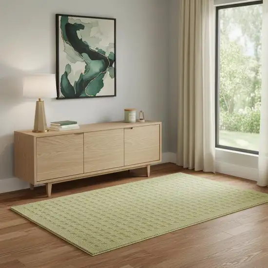 Green Wool Area Rug Photo 1