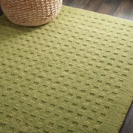 Green Wool Area Rug Photo 8