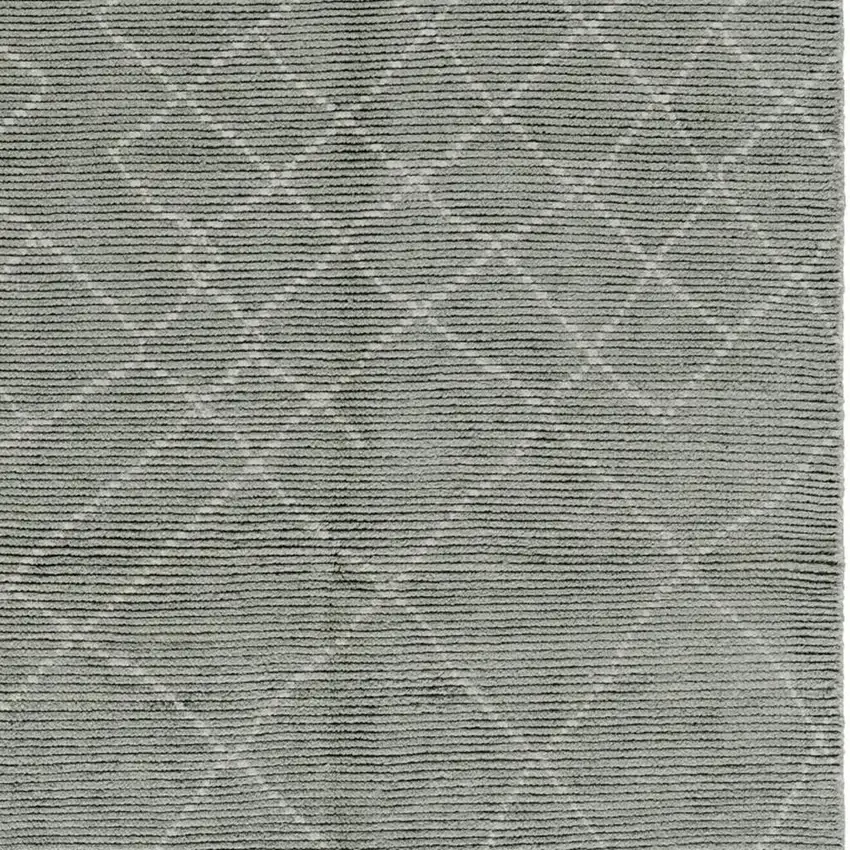 Green Wool Geometric Hand Knotted Area Rug Photo 4
