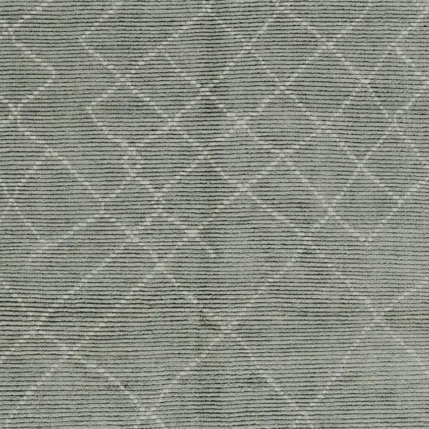 Green Wool Geometric Hand Knotted Area Rug Photo 8