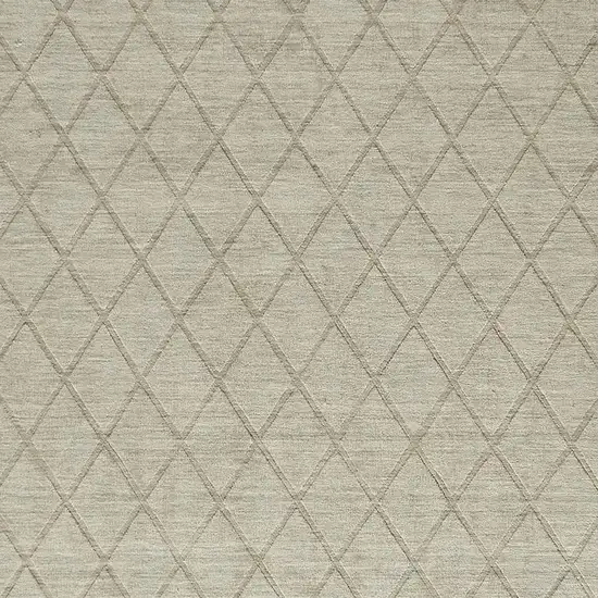 Green Wool Geometric Hand Woven Area Rug Photo 3