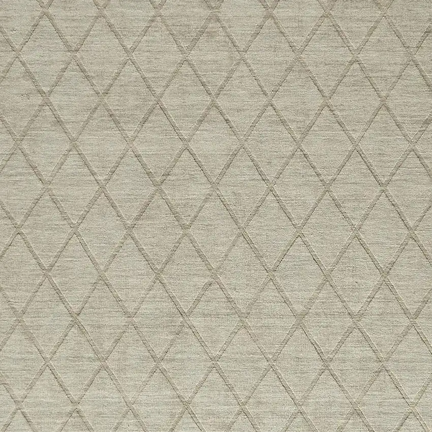 Green Wool Geometric Hand Woven Area Rug Photo 3