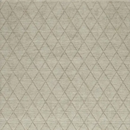 Green Wool Geometric Hand Woven Area Rug Photo 4