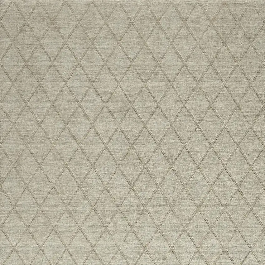 Green Wool Geometric Hand Woven Area Rug Photo 4