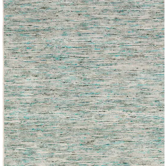 Green Wool Hand Loomed Handmade Area Rug Photo 5