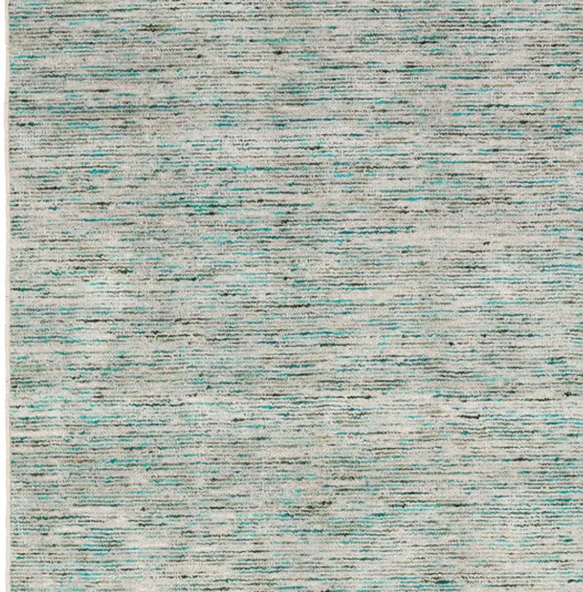 Green Wool Hand Loomed Handmade Area Rug Photo 5