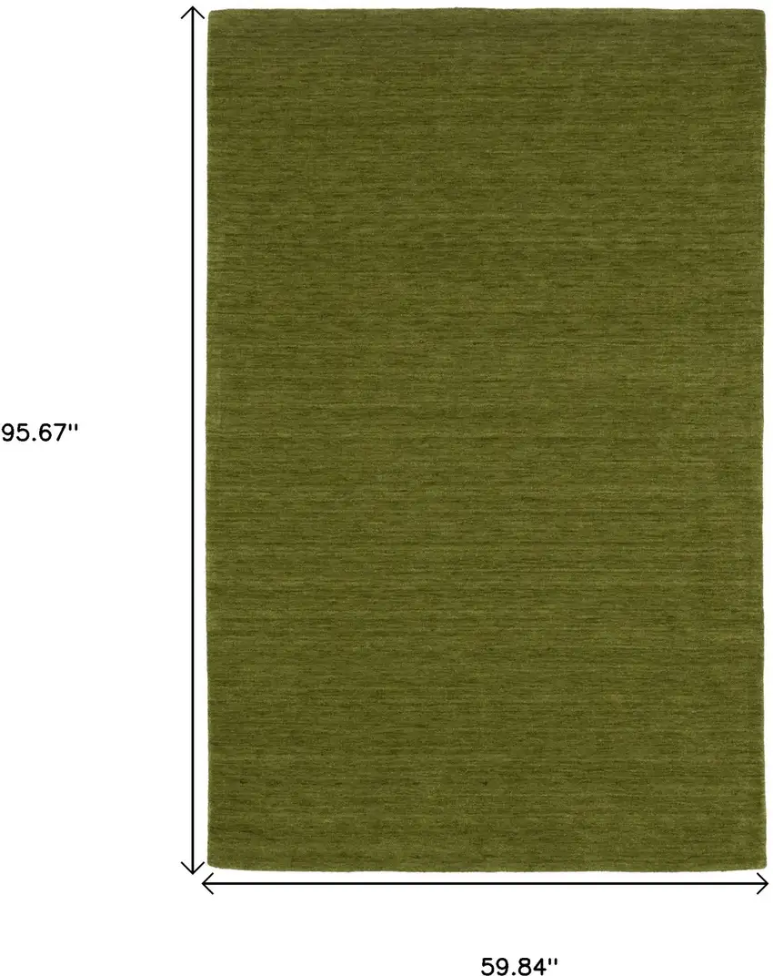 Green Wool Hand Tufted Area Rug Photo 3