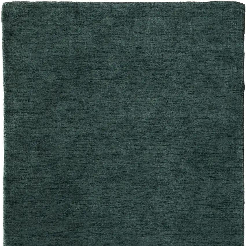 Green Wool Hand Woven Area Rug Photo 3