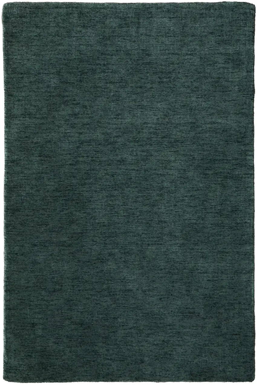 Green Wool Hand Woven Area Rug Photo 1