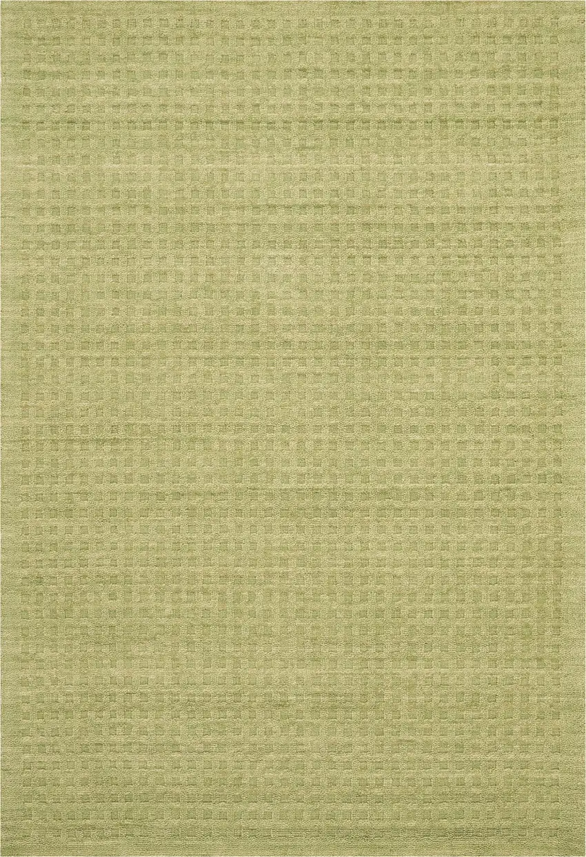 Green Wool Shag Handmade Area Rug Photo 2