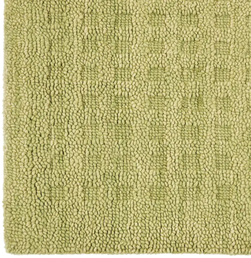 Green Wool Shag Handmade Area Rug Photo 9