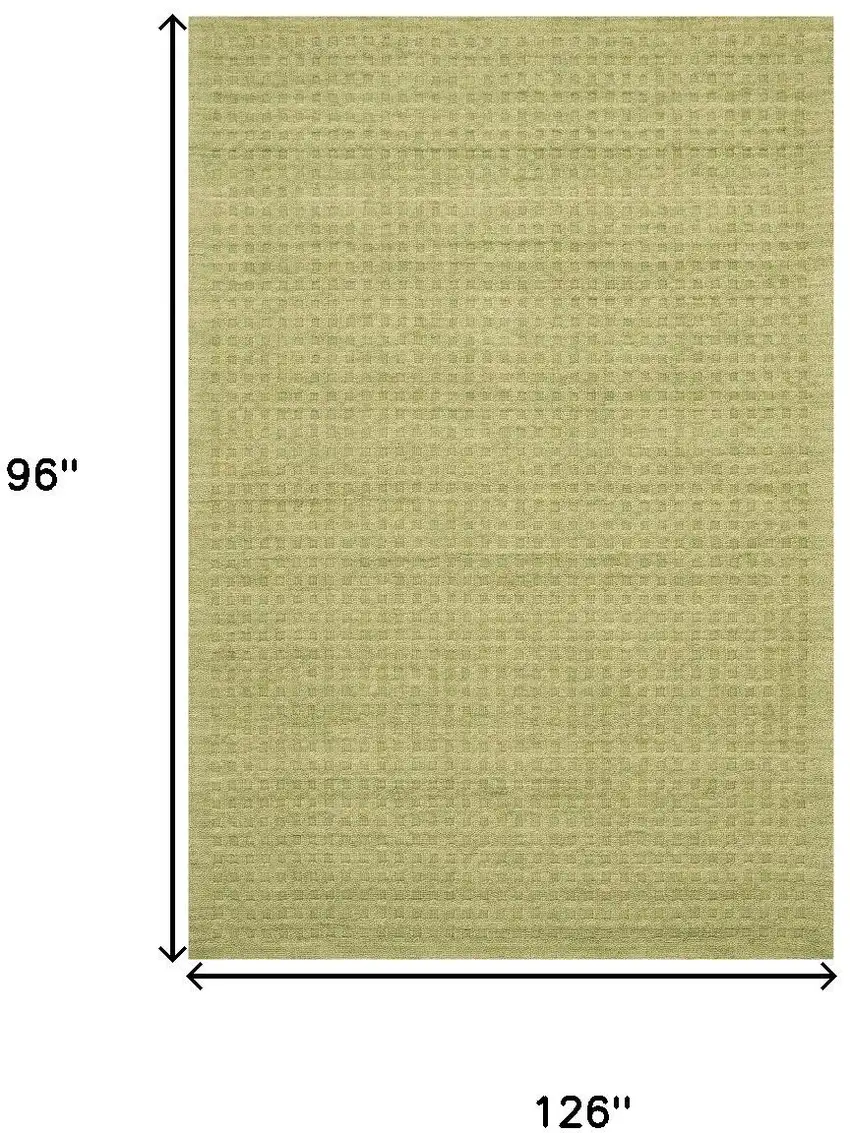 Green Wool Shag Handmade Area Rug Photo 3