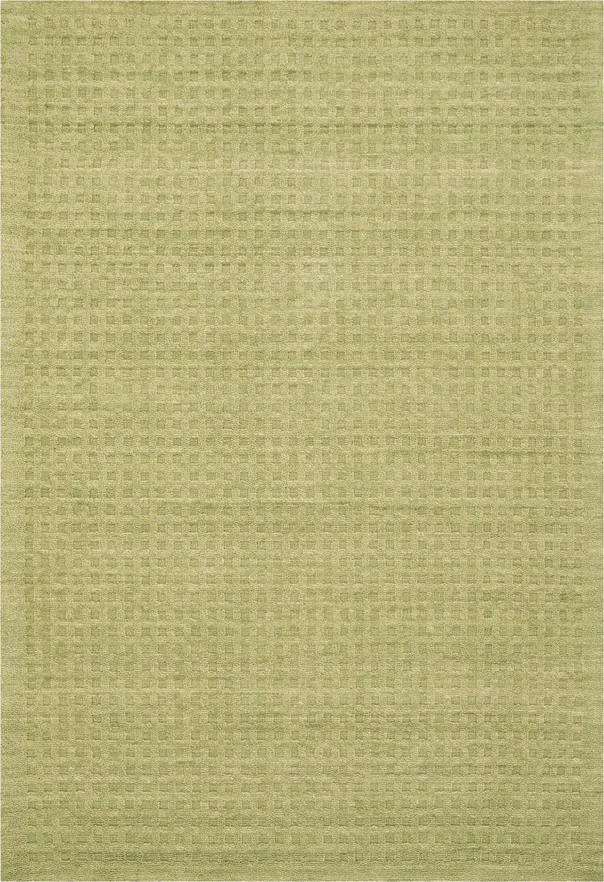 Green Wool Shag Handmade Area Rug Photo 7