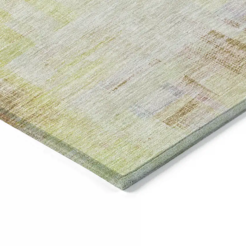 Green Yellow And Purple Abstract Washable Indoor Outdoor Area Rug Photo 4