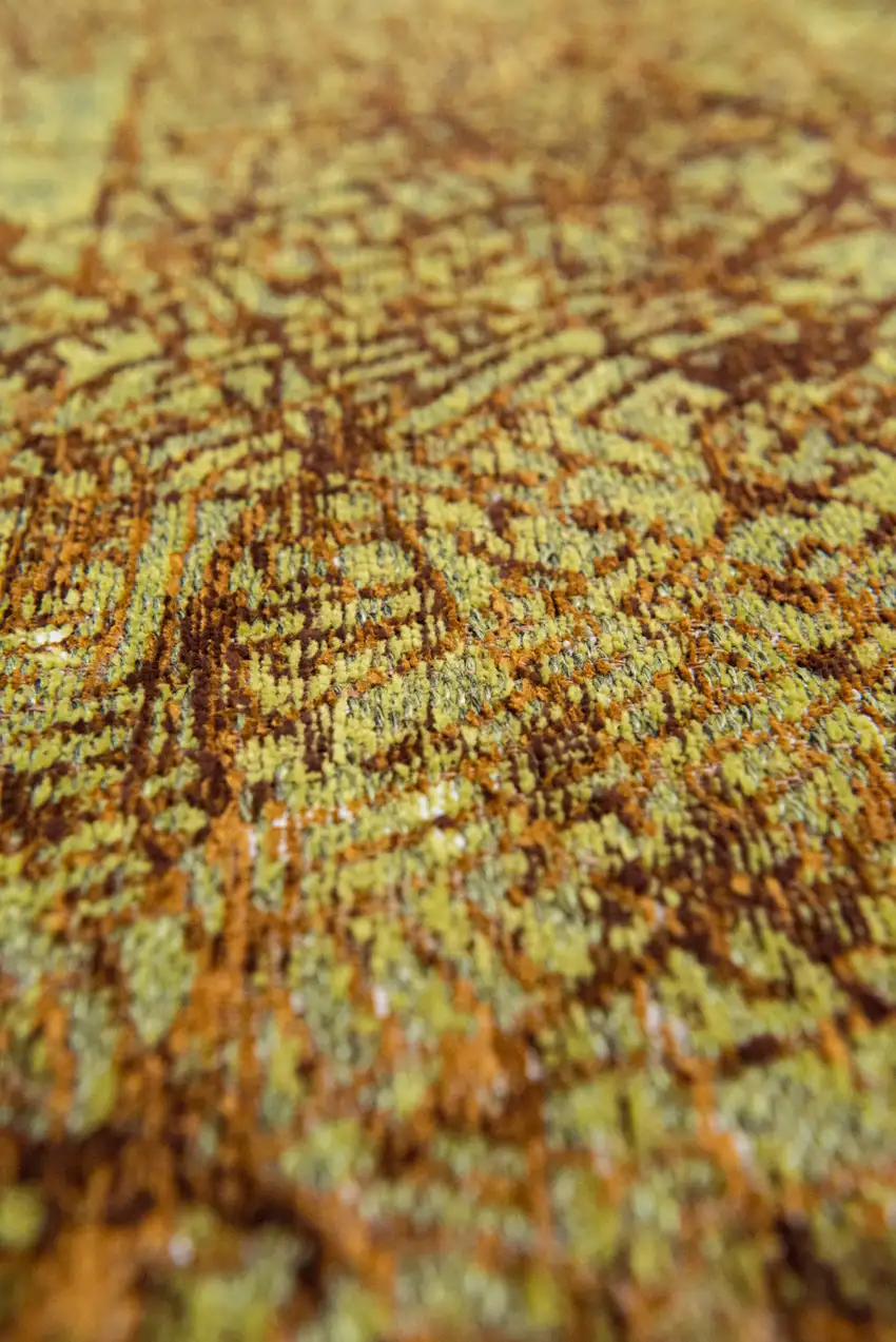 Green and Brown Abstract Non Skid Area Rug Photo 7