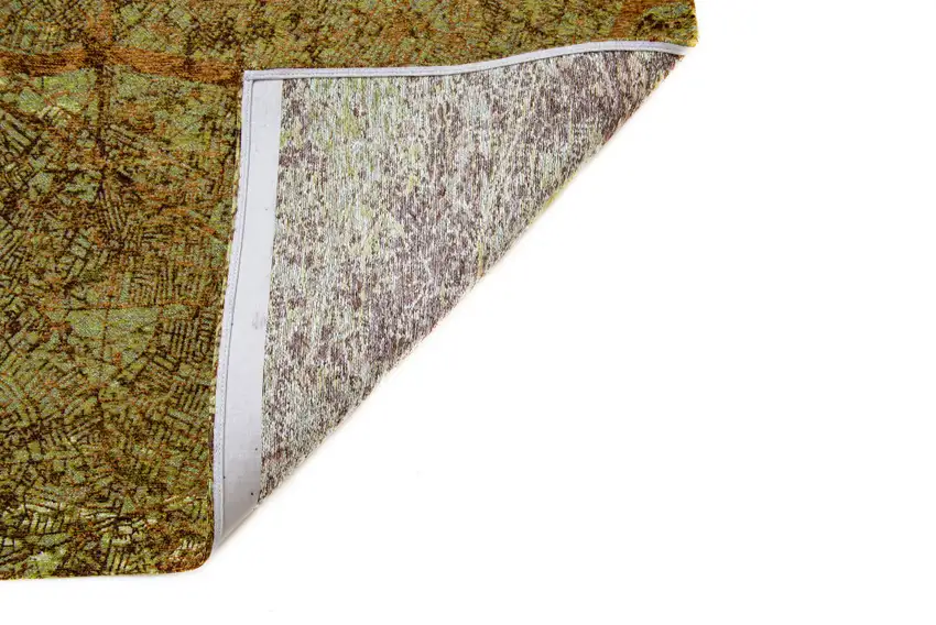 Green and Brown Abstract Non Skid Area Rug Photo 4