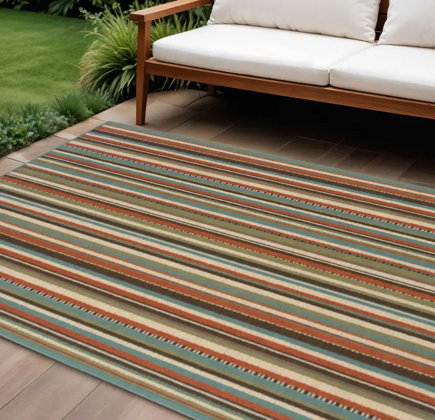 Green Indoor Outdoor Area Rug Photo 1