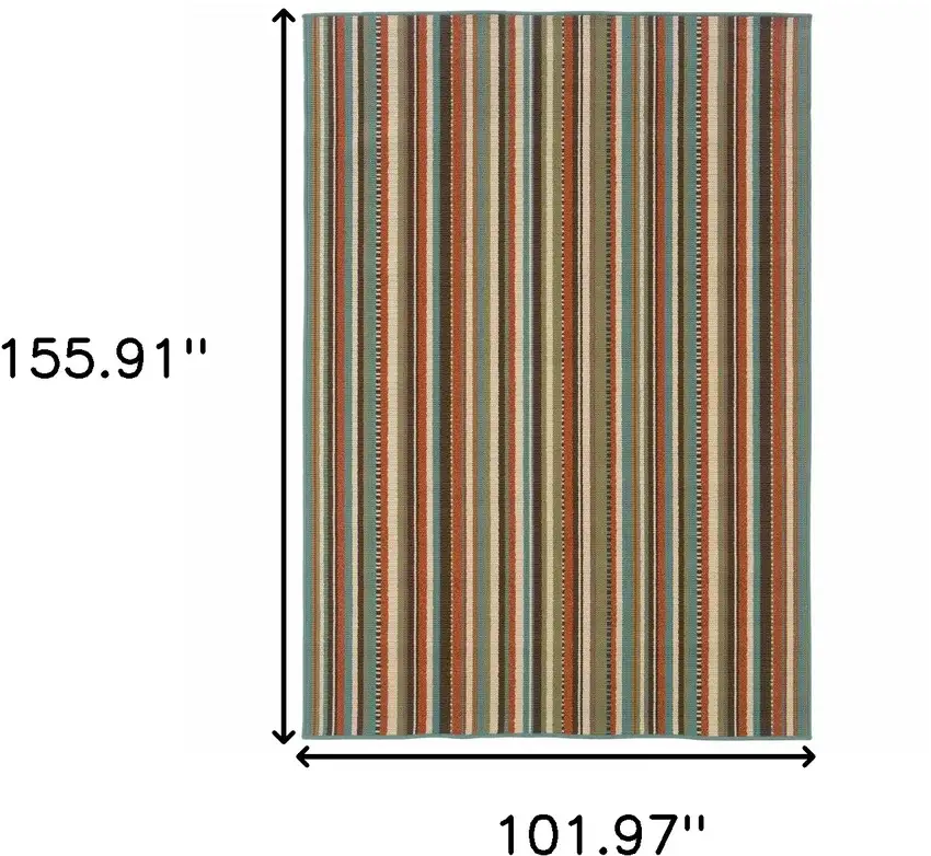 Green Indoor Outdoor Area Rug Photo 6