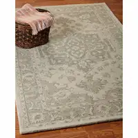 Photo of Green and Cream Medallion Area Rug
