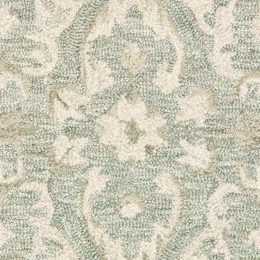 Green and Cream Medallion Area Rug Photo 8
