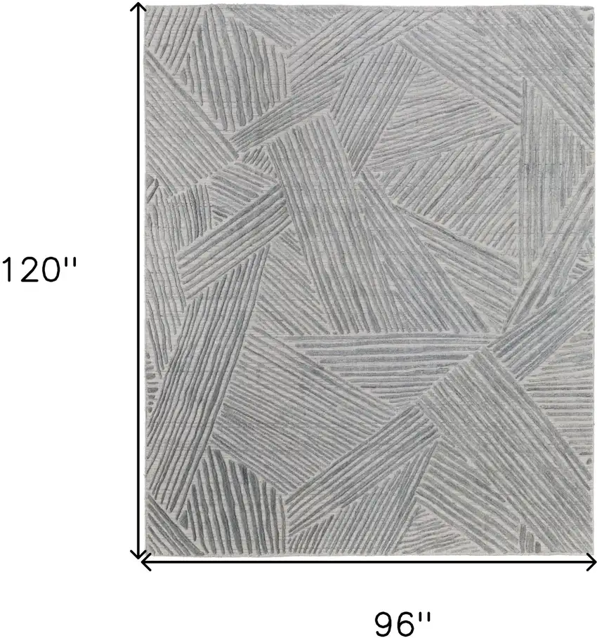 Green and Ivory Abstract Hand Woven Area Rug Photo 2