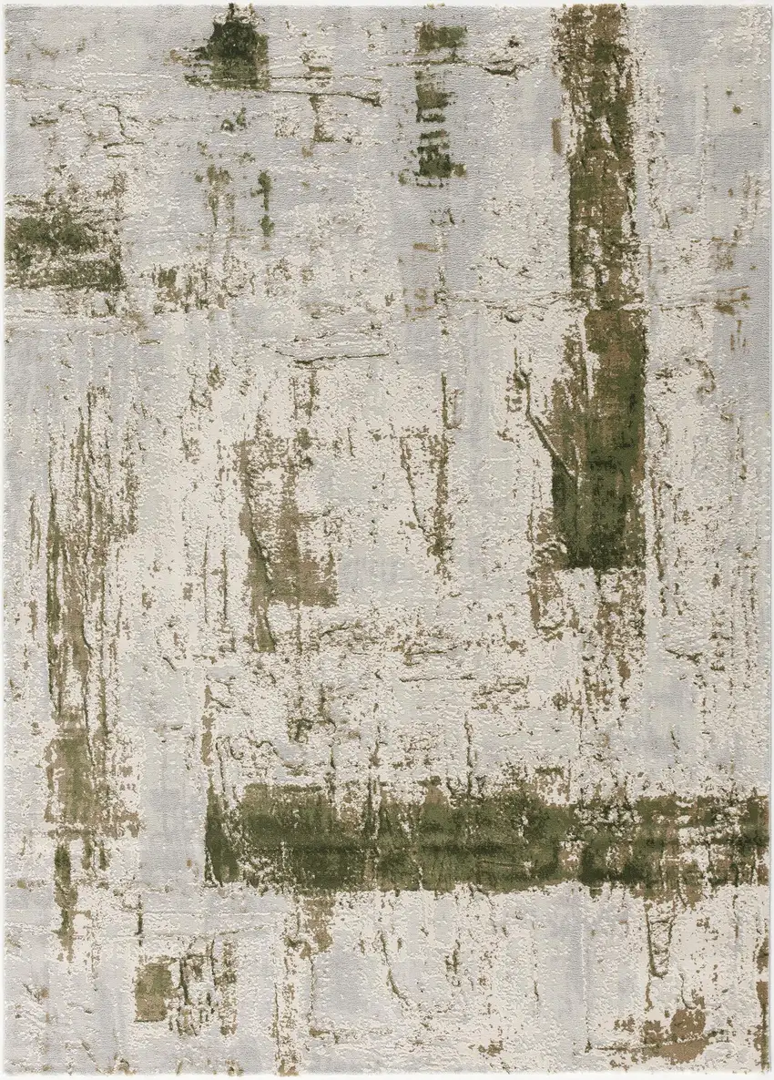 Green Abstract Dhurrie Area Rug Photo 4