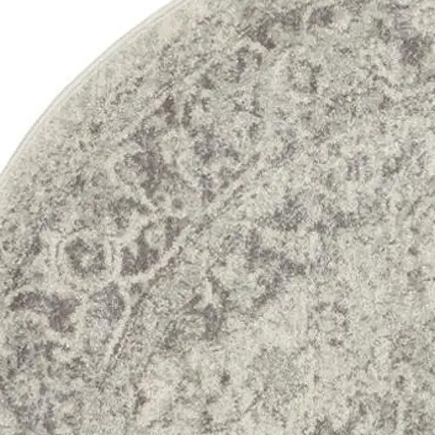 Green and Ivory Floral Distressed Area Rug Photo 3