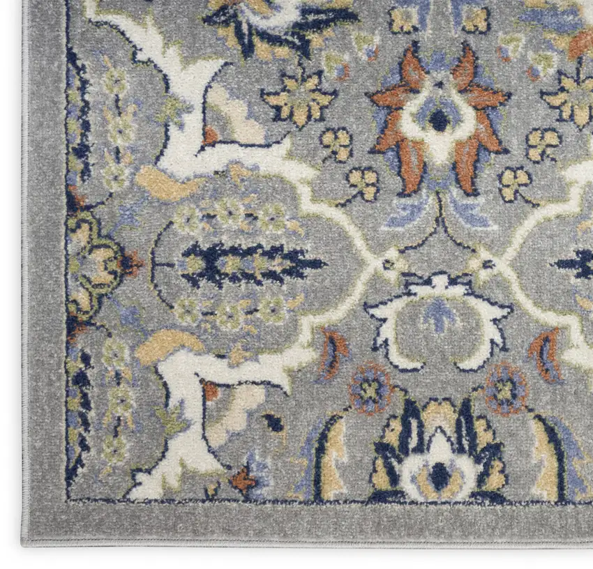 Green and Ivory Floral Power Loom Area Rug Photo 3