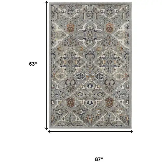 Green and Ivory Floral Power Loom Area Rug Photo 3