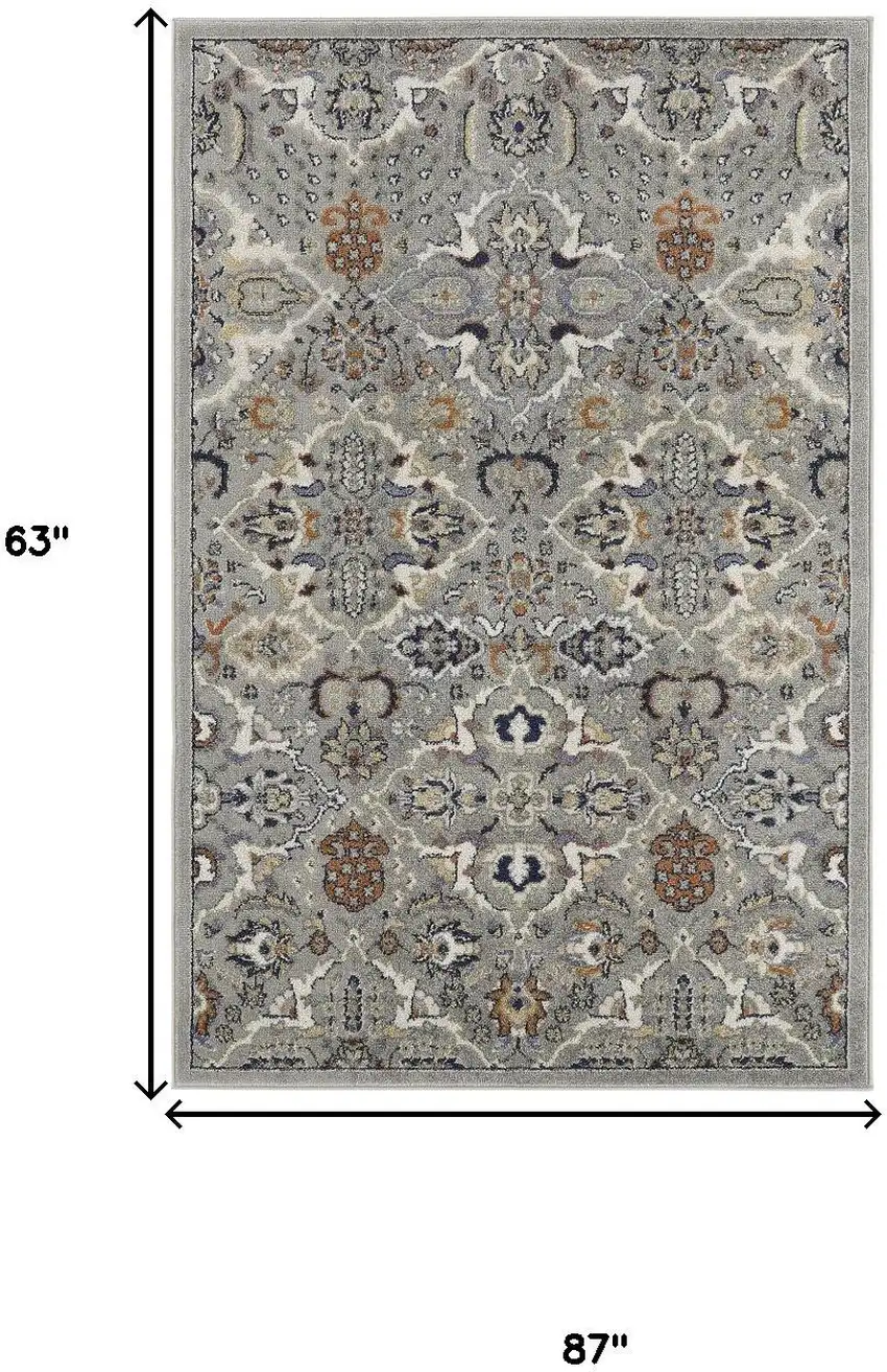 Green and Ivory Floral Power Loom Area Rug Photo 3