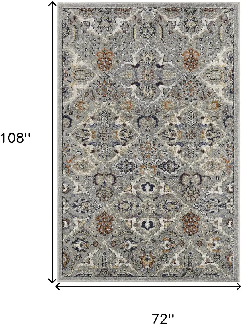 Green and Ivory Floral Power Loom Area Rug Photo 9