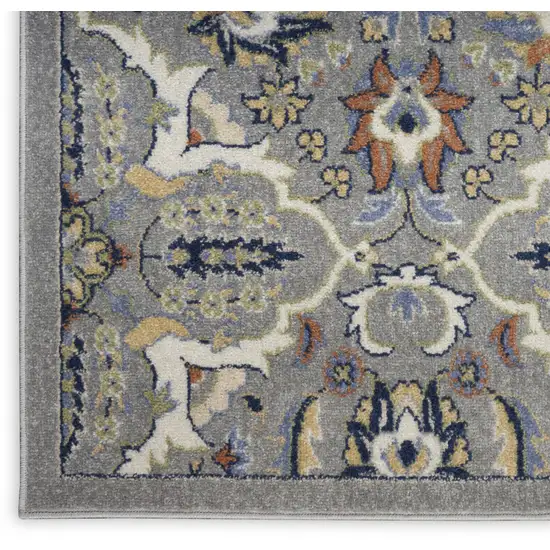 Green and Ivory Floral Power Loom Area Rug Photo 3