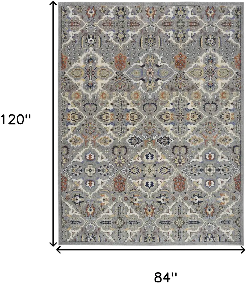 Green and Ivory Floral Power Loom Area Rug Photo 9