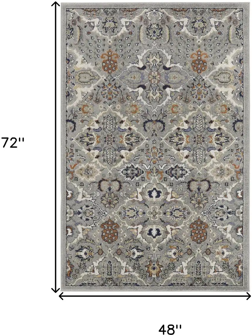 Green and Ivory Floral Power Loom Area Rug Photo 9